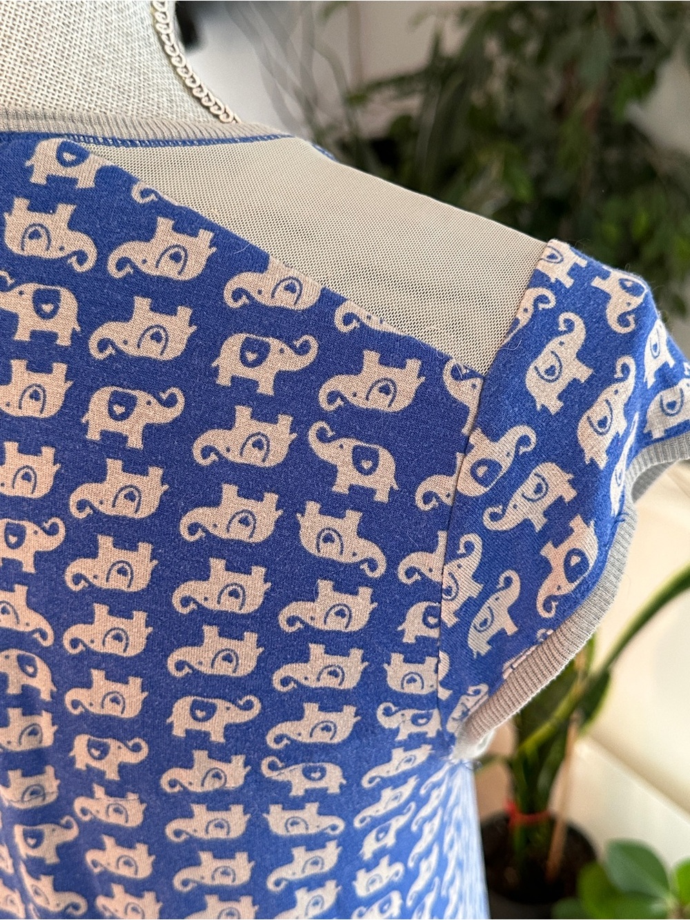 Blue & White Elephant Print for sleeping 🛌 - Picture 4 of 5